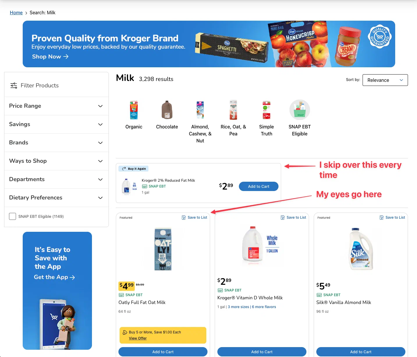 “Buy it Again” looks like an ad on the web