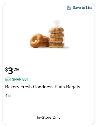 Plain bagels are only available in-store