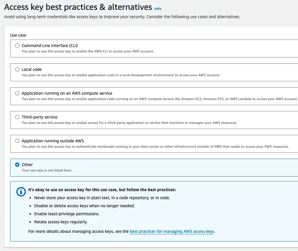 AWS appears to discourage the continued use of this method.